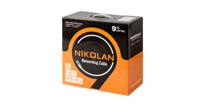 Кабель NIKOLAN F/FTP, 4 пары, Кат.6, 23 AWG, внутренний, LSZH, 305м/100м 